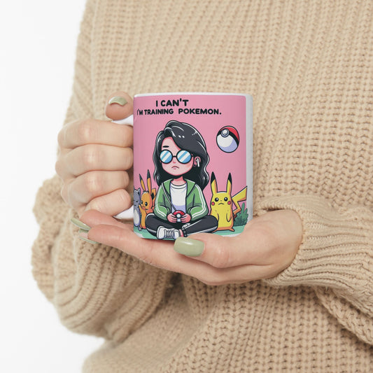 Taza "I can't im training pokemons" – Cerámica Premium