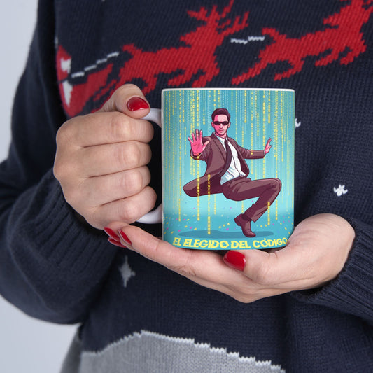 Taza "Programamador, el elegido del código" – Cerámica Premium