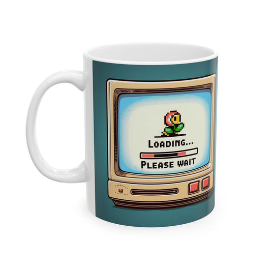 Taza "Loading please wait" – Cerámica Premium