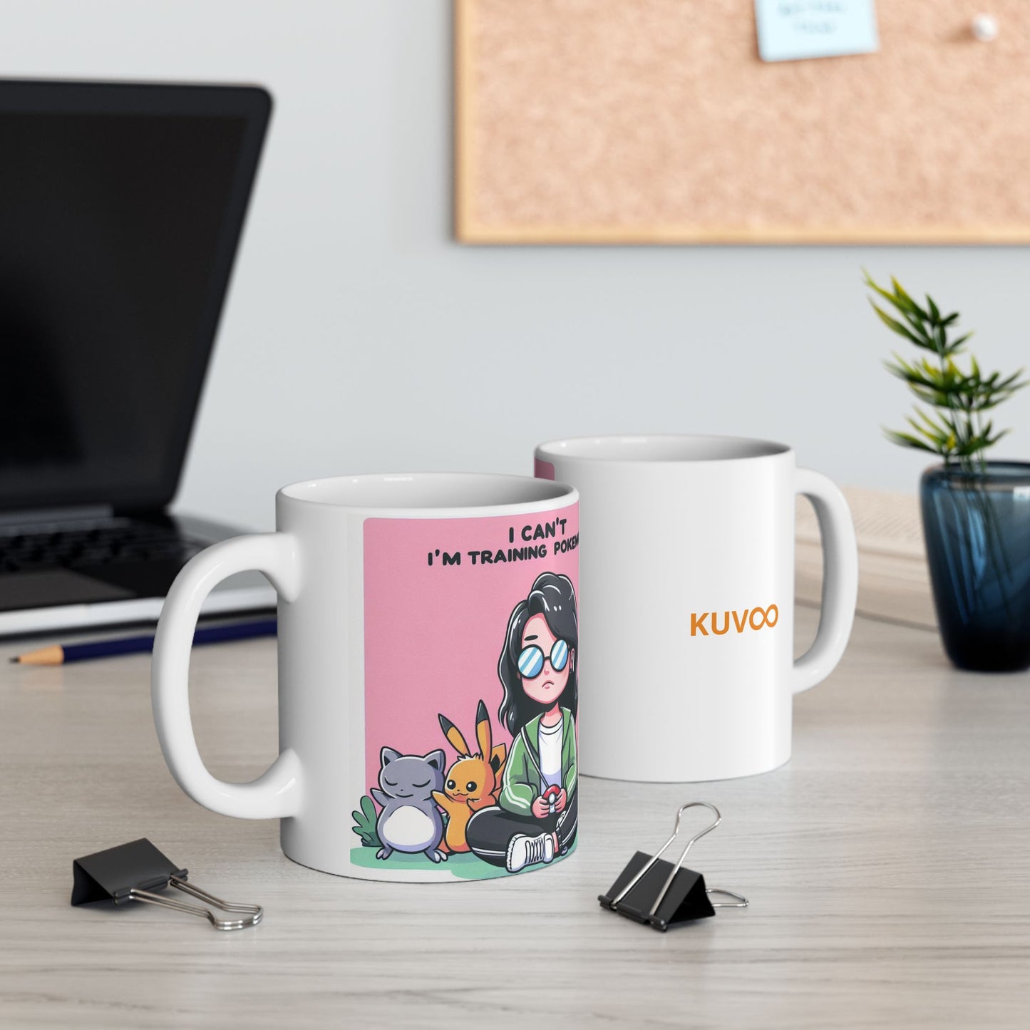 Taza "I can't im training pokemons" – Cerámica Premium