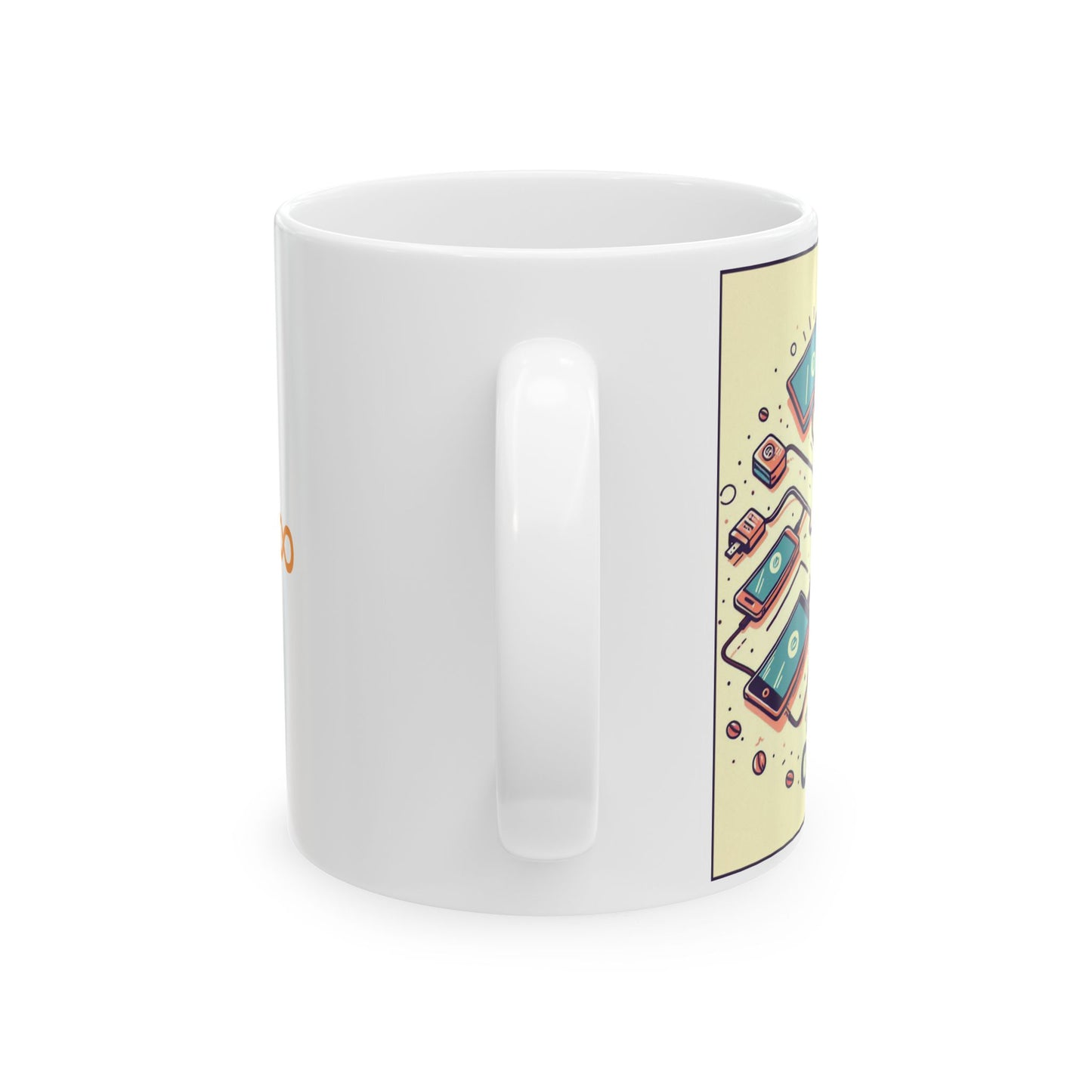 Taza "Powered by Cofee" – Cerámica Premium