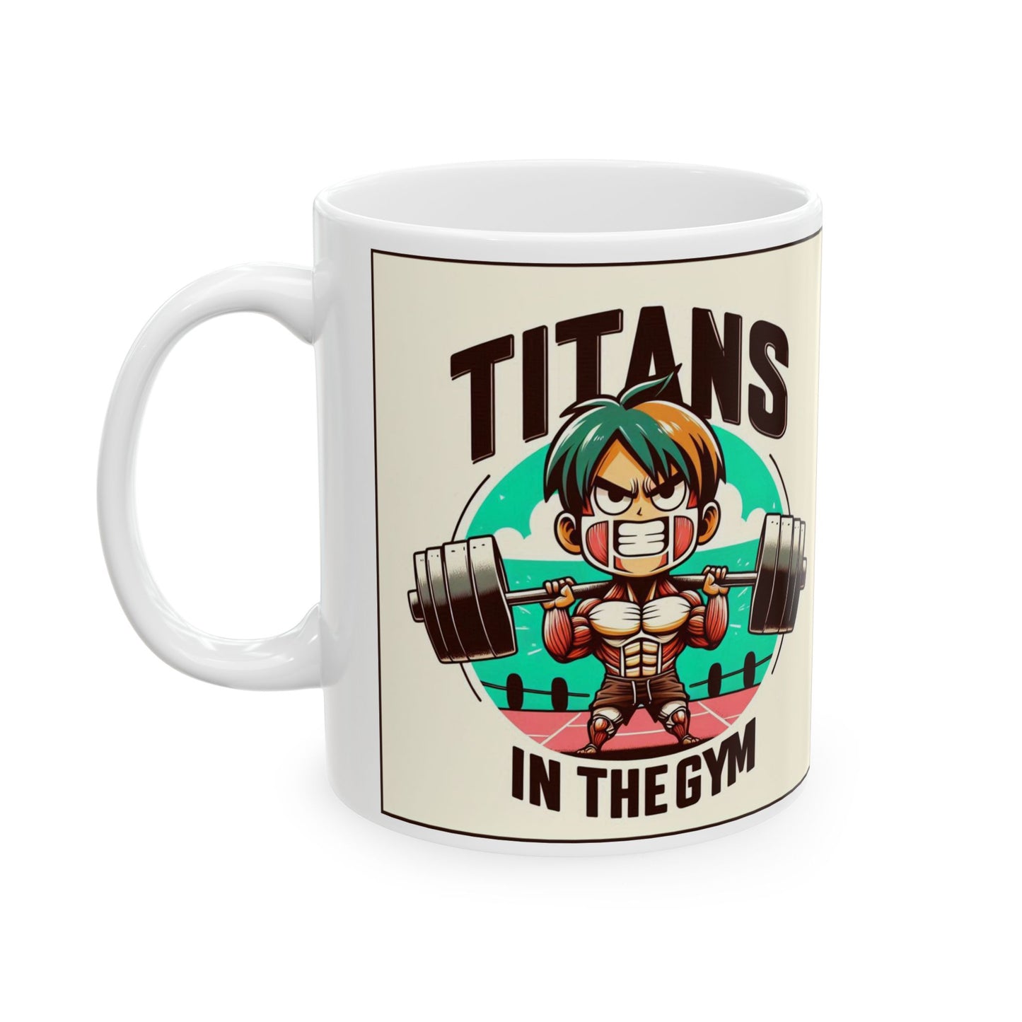 Taza "Titans in the gym" – Cerámica Premium
