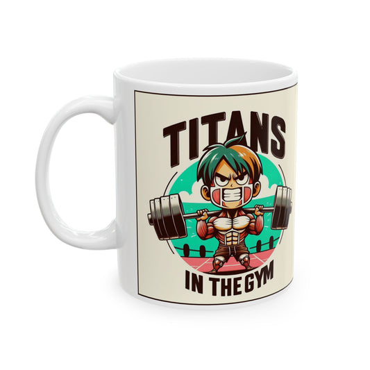Taza "Titans in the gym" – Cerámica Premium