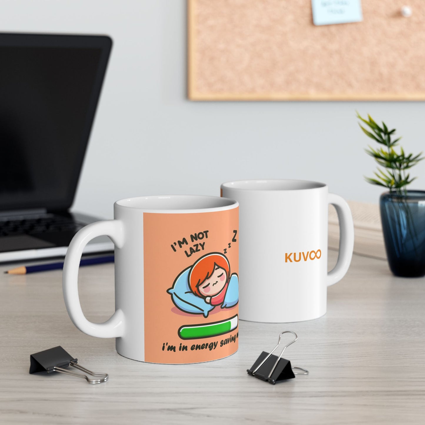 Taza "I'm not lazy, i'm in energy saving mode" – Cerámica Premium