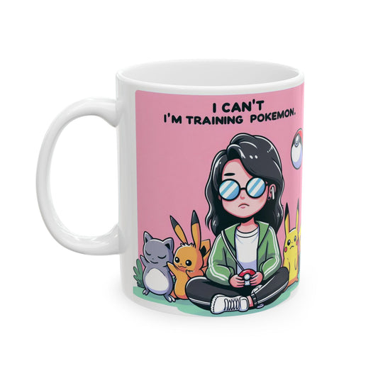 Taza "I can't im training pokemons" – Cerámica Premium