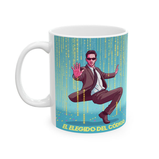 Taza "Programamador, el elegido del código" – Cerámica Premium