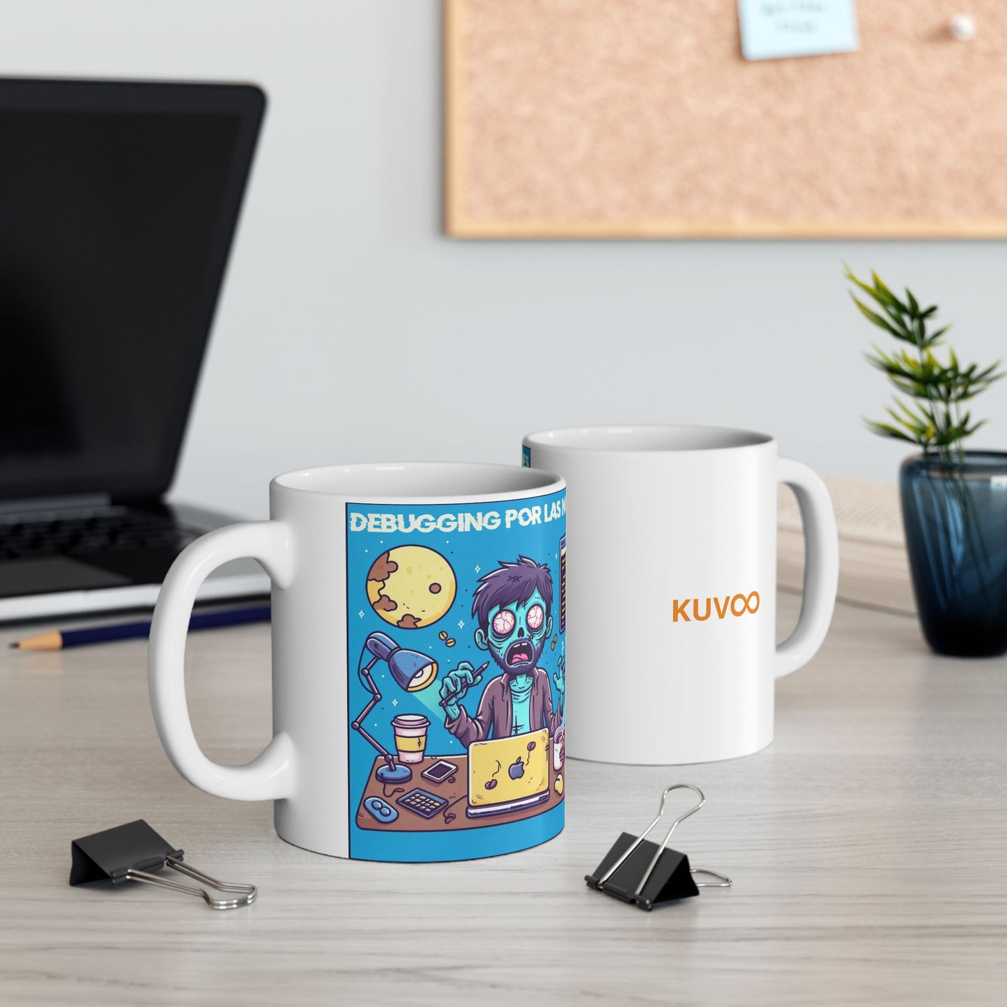 "Nighttime Debugging Programmer" Mug – Premium Ceramic