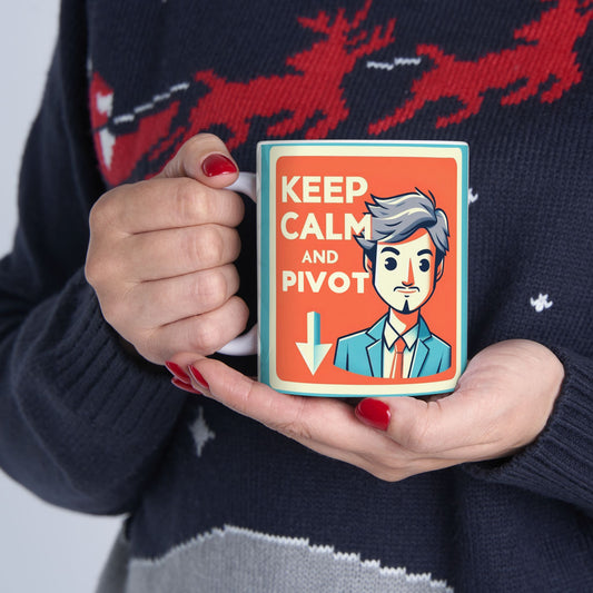 Taza "Keep calm and pivot" – Cerámica Premium