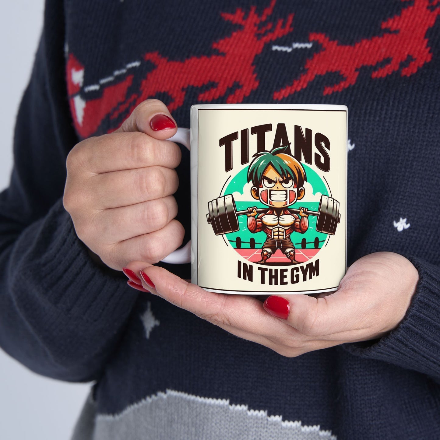Taza "Titans in the gym" – Cerámica Premium
