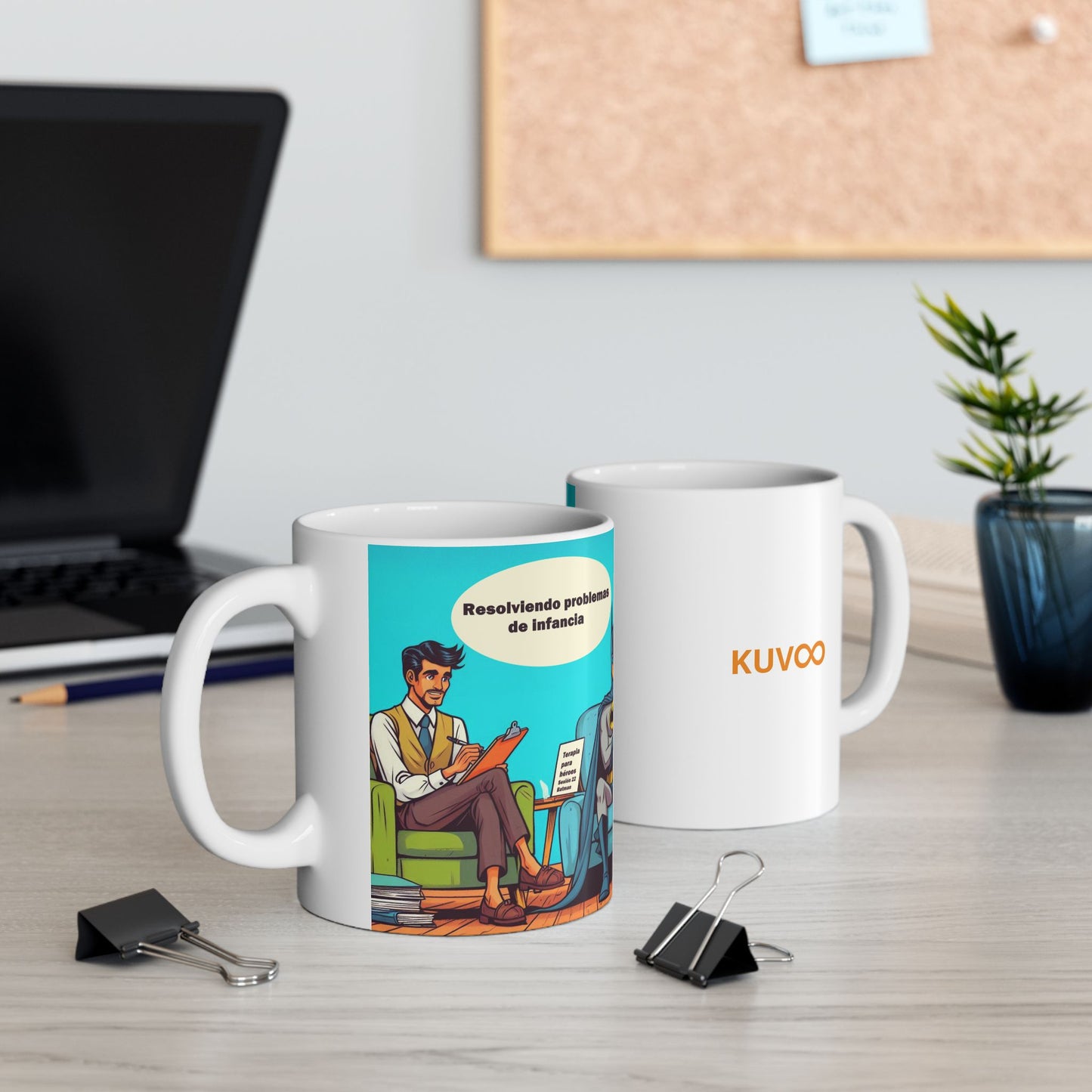 Taza "Batman resolviendo problemas de infancia" – Cerámica Premium