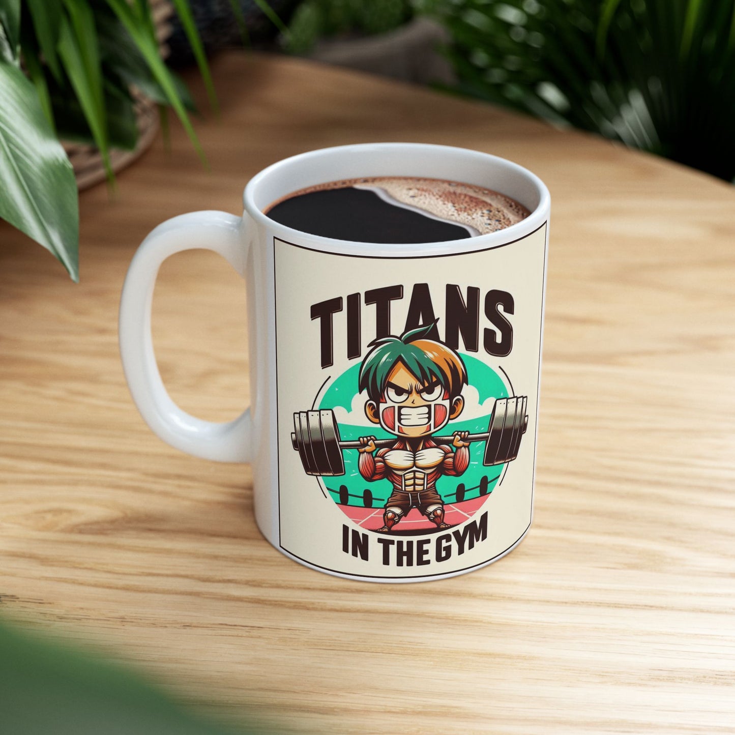 Taza "Titans in the gym" – Cerámica Premium