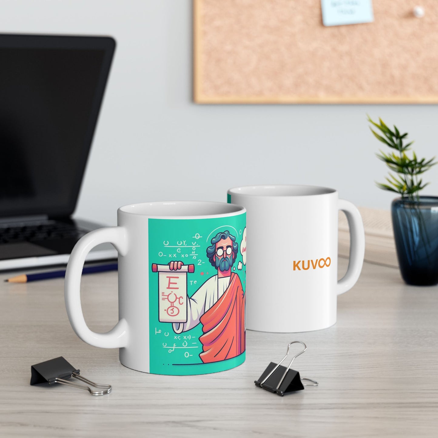 Taza "Pienso, luego enseño" – Cerámica Premium