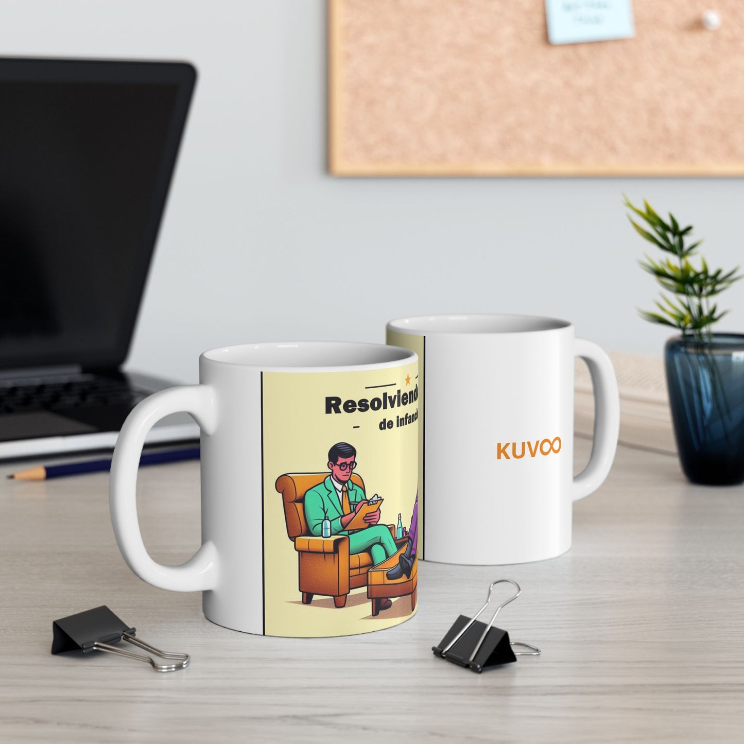 Taza "Joker resolviendo problemas de infancia" – Cerámica Premium