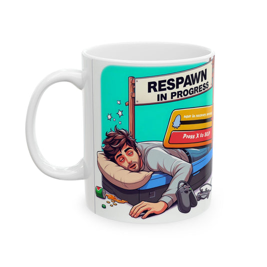 Taza "Respawn in progress" – Cerámica Premium