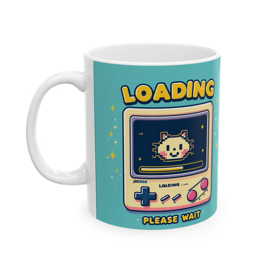 Taza "Loading please wait" – Cerámica Premium