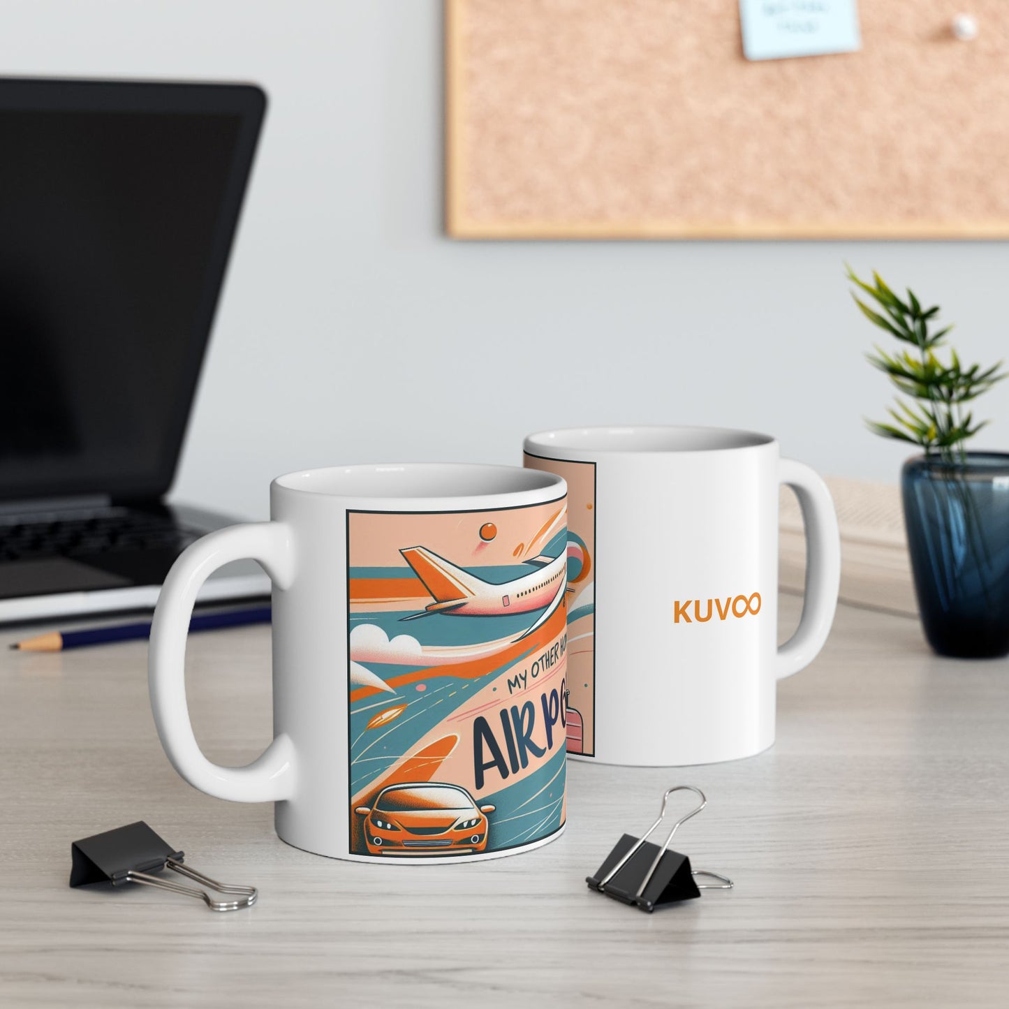 Taza "An airport, My other home" – Cerámica Premium
